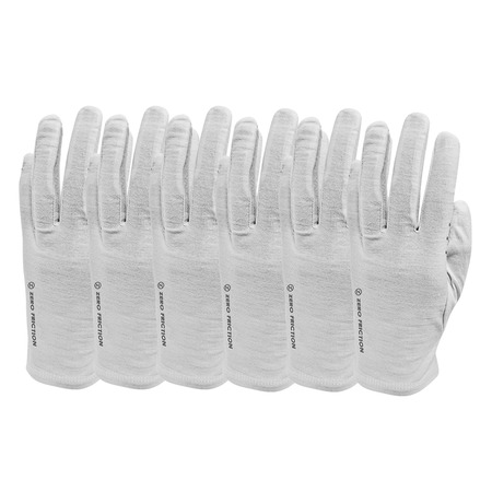 Zero Friction Hygi Anti-Microbial Men’s Glove, 6 Pair Pack, White HYP10002